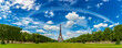Panorama of Eiffel Tower in Paris, France