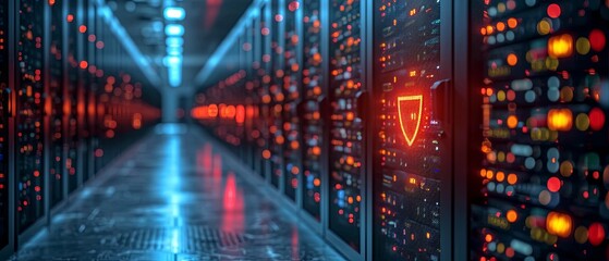 Image depicting network security and data