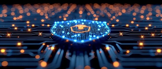 Image depicting network security and data
