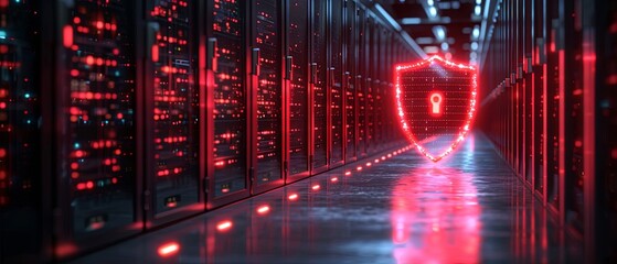 Image depicting network security and data