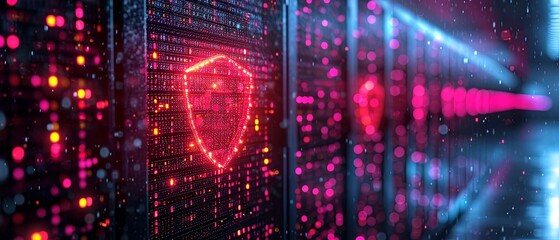 Image depicting network security and data