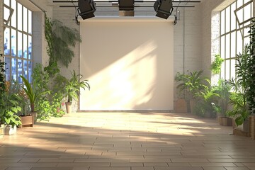 Wall Mural - technological background with futuristic cityscape