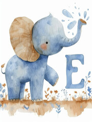 Wall Mural - E is for Elephant