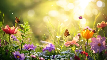 Spring flowers in the garden