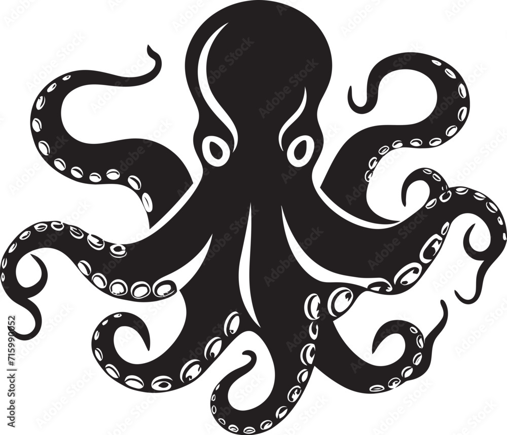 Octopus Vector Logo Praca wektorowa bez tantiem: Inkwell Intricacies A 90 Word Vector Tale ...