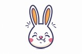 Fototapeta Zwierzęta - An adorable cartoon bunny with a playful wink, captured in a child's sketch with lively illustrations and endearing charm