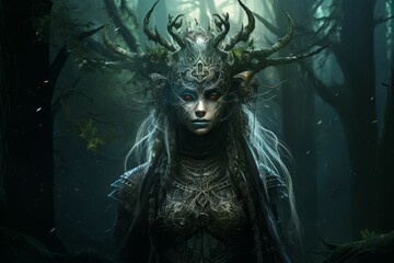 Canvas Print - Wise elven druid - Generative AI