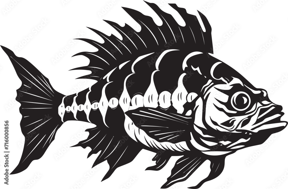 Dreadful Dorsal Insignia Minimalistic Black Icon Design for Predator ...
