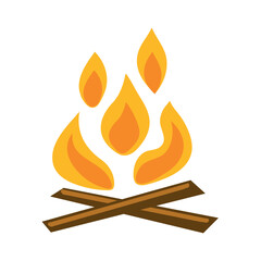 Camp fire icon clipart avatar logotype isolated vector illustration