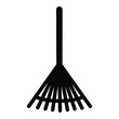 gardening equipment icon for graphic and web design, rake icon