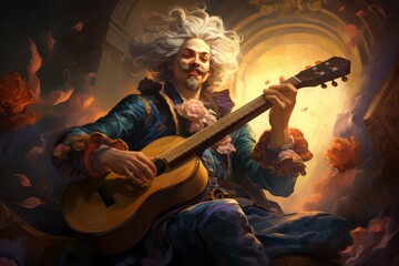Canvas Print - charismatic bard - generative ai