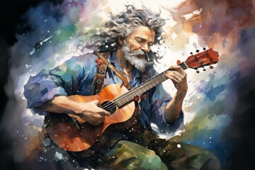 Wall Mural - Charismatic bard - Generative AI