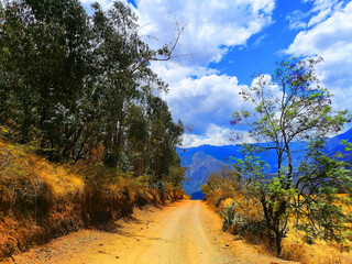 mountain, landscape, nature, mountains, sky, hill, tree, valley, countryside, forest, grass, green, 