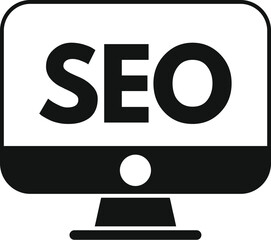 Wall Mural - seo computer engine icon simple vector. global web. chart platform
