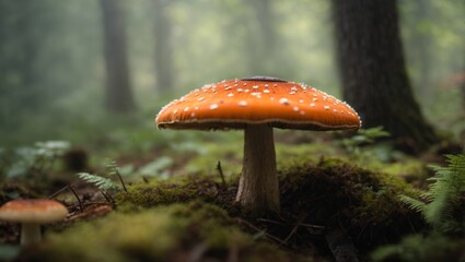 Wall Mural - mushroom in the forest