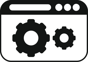 Wall Mural - website data search icon simple vector. digital chart. global seo