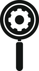 Wall Mural - seo magnifier icon simple vector. content website. chart platform