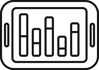Wall Mural - tablet seo chart icon outline vector. universal graph. information market