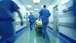 Emergency Room Doctors Walking Down Hospital Hallway Generative AI