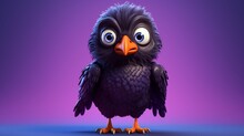 A Cute Cartoon Raven Character Ai Generative