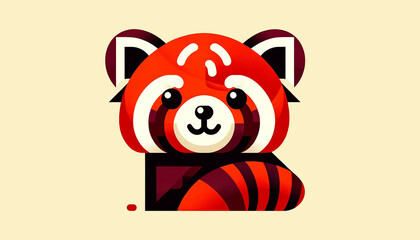 Canvas Print - red panda illustration