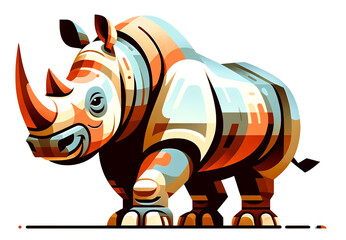 Wall Mural - rhino illustration