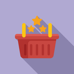 Poster - Basket new marketing icon flat vector. Seek web job. Find talent