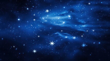 Starry blue night space sky illustration