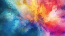 Abstract Water Color Brush Strokes Ai Generative