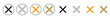 Close icon set vector. Delete sign and symbol. cross sign