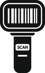 Sticker - Scanner device icon simple vector. Connection sign scan. Smart bar