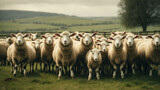 Fototapeta  - herd of sheep