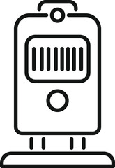 Poster - Ticket label app icon outline vector. Quick sign response. Scan smart