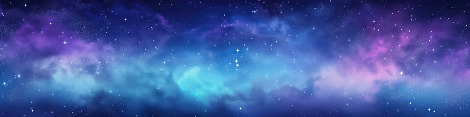 Watercolor Galaxy background with realistic nebula and shining stars. blue nebula starry sky technology sci-fi background