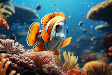 Beautiful And Cute Fish In The Sea