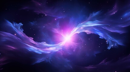 Wall Mural - illustration of nebula purple light colored space fog. abstract background wallpaper.