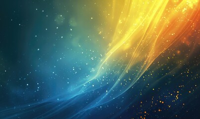 Wall Mural - Starlight in blue-gold tones