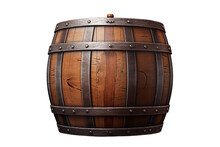 A Barrel With A Barrel On It And The Words, Isolated On Transparent PNG Background, Generative Ai