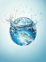 Wall Mural - World water day Poster design, realistic, HD, copy space - generative ai