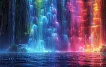 Magic Fountain In The Night