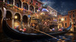 Gondola on the Grand Canal at night, Venice, Italy
generativa IA