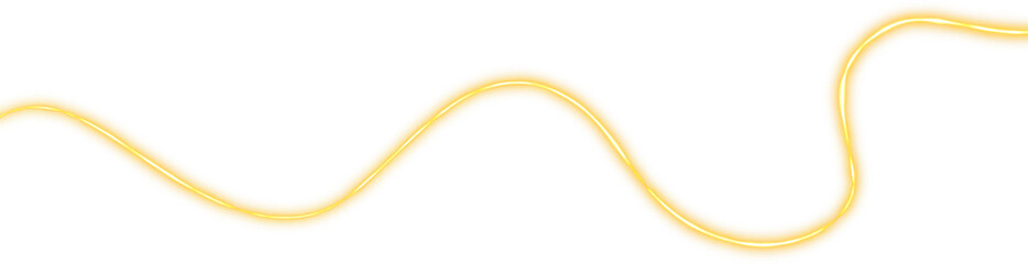 Wall Mural - transparent golden sparkling light line element