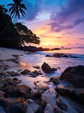 Fototapeta Pomosty - Serendipitous Island Beaches � Tranquil Coasts at Twilight