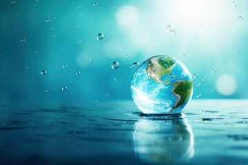 Wall Mural - world water day background , copy space - generative ai