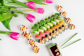 Sticker - sushi set for Woman's Day