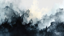 Minimalist Abstract Watercolor Background In Gray Color With Smooth Texture