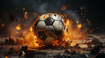 Wall Mural - burning ball