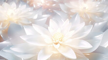 神々しい光を放つ白い花の背景
