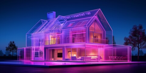 Sticker - Transparent House Under X-ray