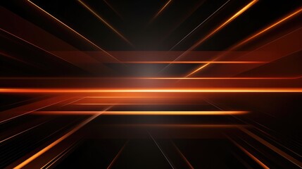Wall Mural - minimal orange lines abstract futuristic tech banner